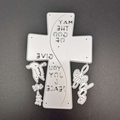 1pc Create Religion Peace Pigeon Hope Metal Die Cut Cross Frame Dies Stencils Embossing Template for DIY Scrapbooking,Creativity Greeting Card Cutting Dies for DIY Scrapbooking Metal Cut Dies Artist Greeting Gards, Die Cuts for Card Making Embossing Photo