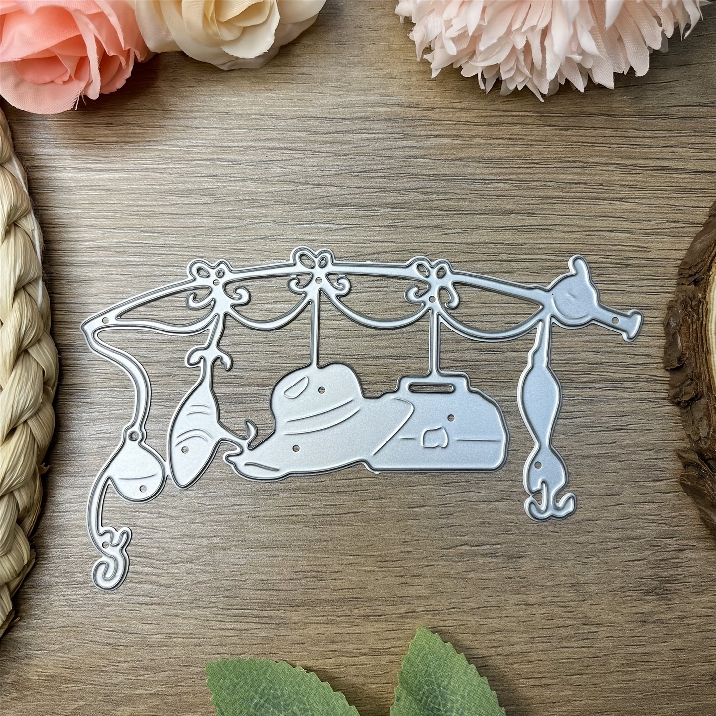 1pc Flower Vine Basket Hat Leaf Fish Creativity Butterfly Greeting Card Cutting Dies for Card Making Metal Die Cuts,Wedding Invitations for DIY Scrapbooking Metal Cut Dies Artist Die Cuts for Card Making Embossing Photo Album Craft Decor
