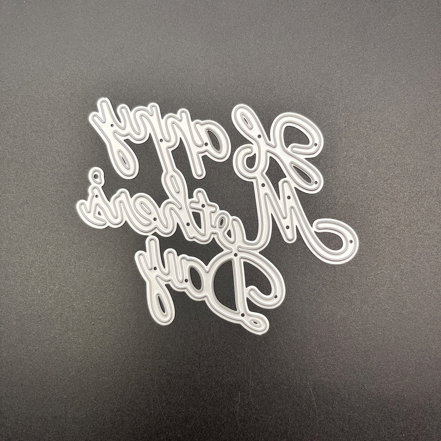 1pc Elegant Metal Cutting Die - "Happy Mother'S Day" with Floral & Heart Design, Perfect for Scrapbooking, Stamping, and DIY Crafts, Wedding & Birthday Decorations, Wedding Decoration | Elegant Script Design | Metallic Finish, Mother'S Day Gifts