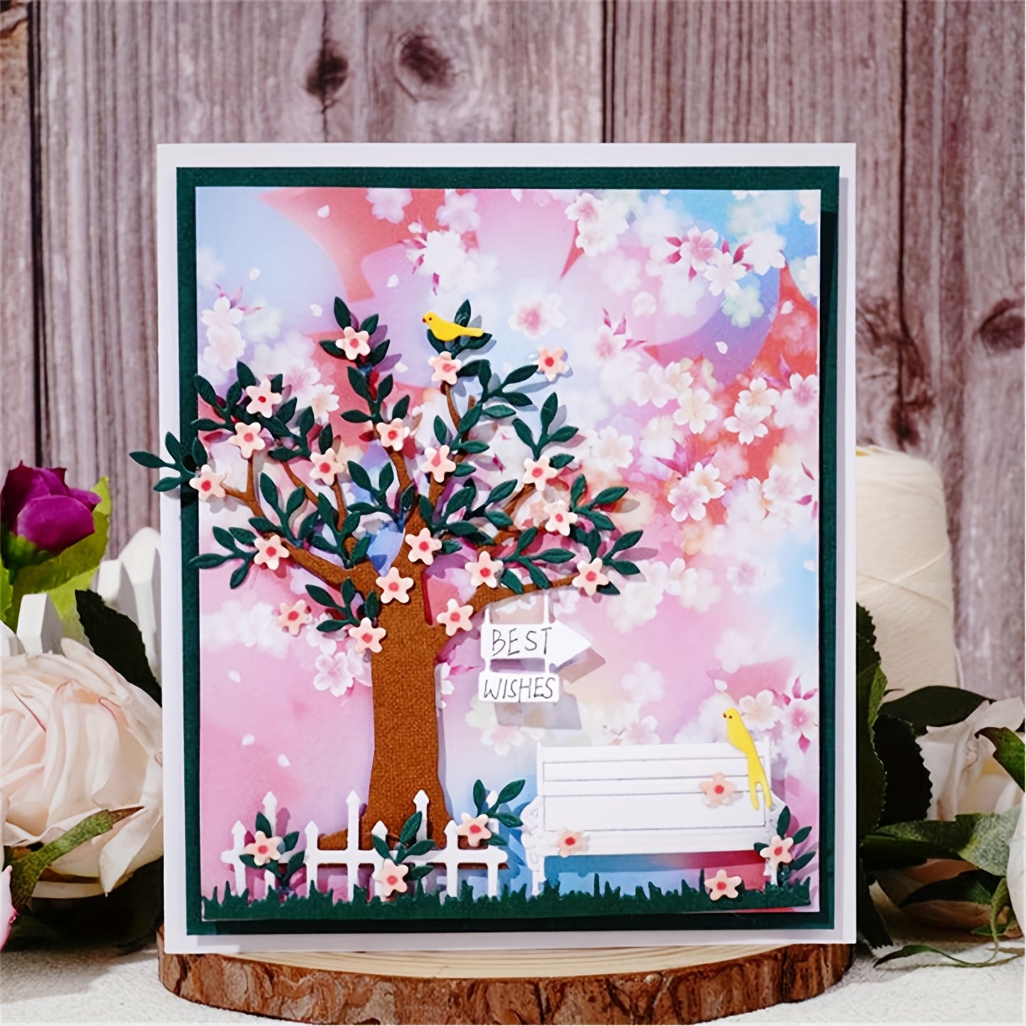 1pc Creative Fall Tree of Life Metal Cutting Dies, Cut Dies for Card Making for Scrapbooking Paper Decoration Journal Card Greeting card Wedding Craft Decor Stencils DIY Scrapbooking Cards Decorative Embossing Paper Dies