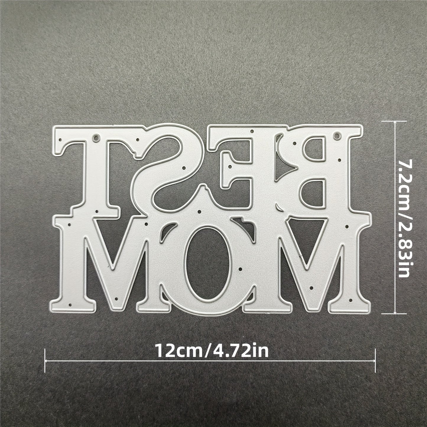 Mother's Day 1pc Creative Best Mom Happy Mother's Day Mom Background Beautiful Layers Words Title Metal Cutting Dies Cut Die Mother's Day Gift Birthday Wedding Decoration Scrapbook Paper Craft Mold DIY Scrapbooking & Stamping Stencils Supplies