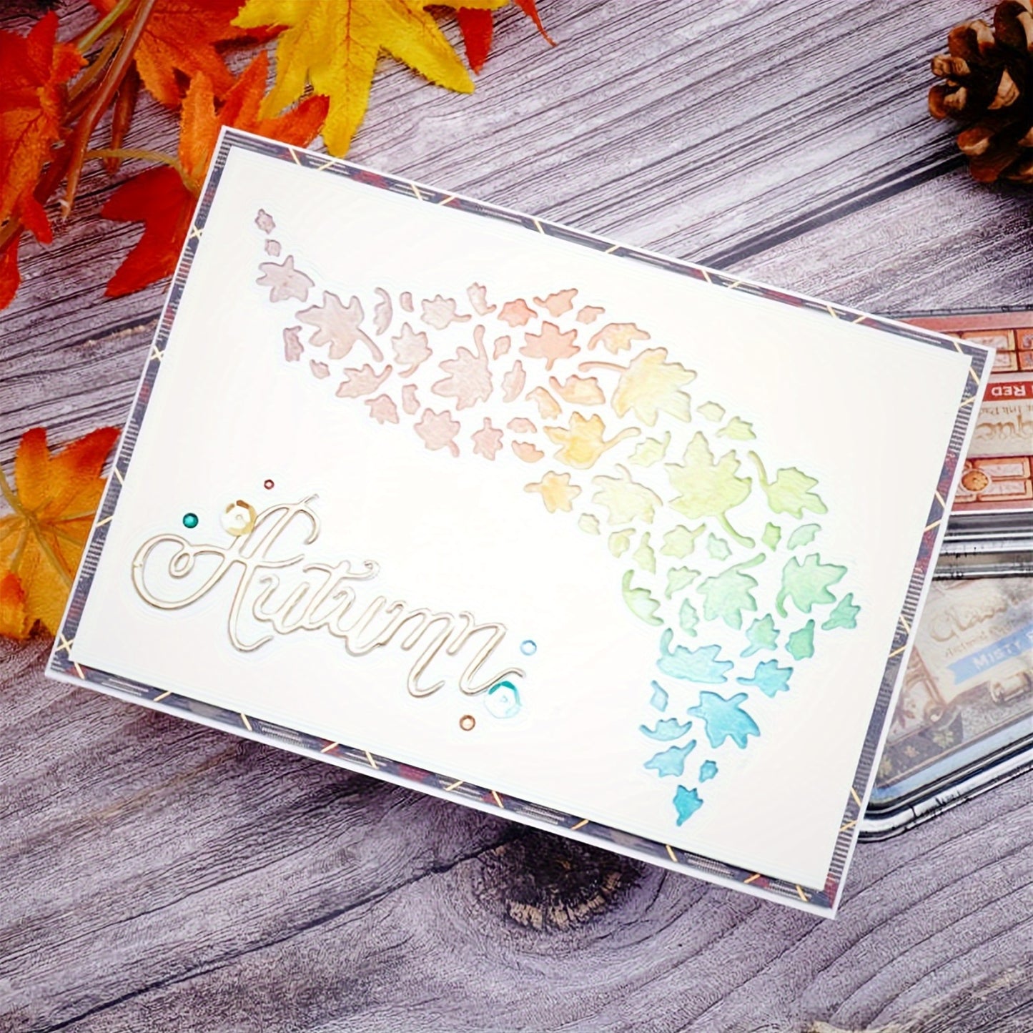 1pc Autumn Leaf Metal Cutting Die Set for Card Making, Scrapbooking, and DIY Crafts - Perfect for Thanksgiving, Weddings, and Seasonal Decorations, Craft Decorations|Vibrant Craft Supplies|Durable Craft Material