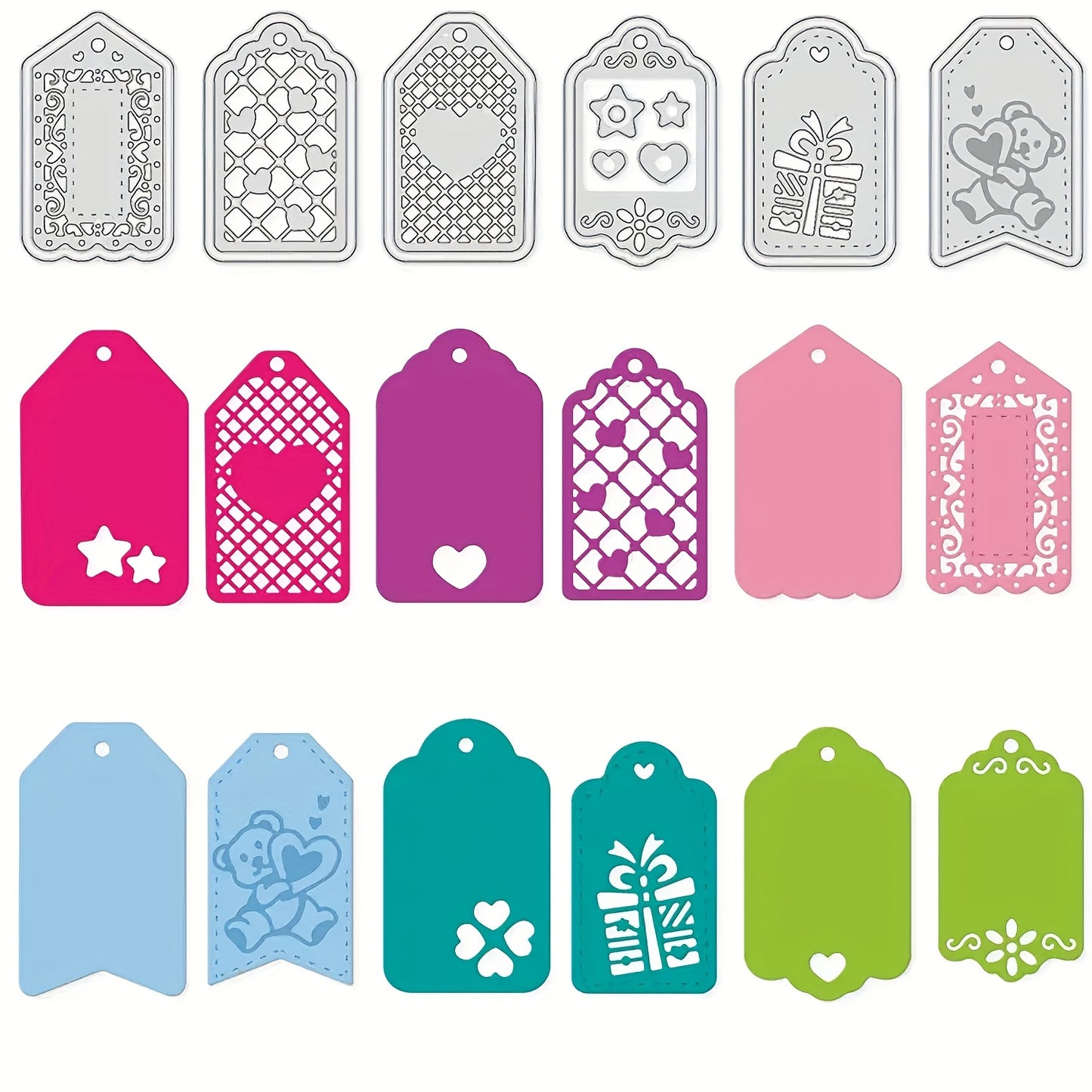 1pc Elegant Lace-Trimmed Heart-Shaped Bookmark with Floral & Butterfly Motifs - Metal Cutting Die for Scrapbooking, Wedding Decor, DIY Crafts - Spring/Summer Wedding Season Supplies, Wedding Decorations