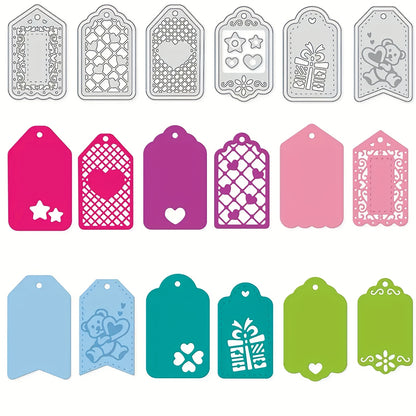 1pc Elegant Lace-Trimmed Heart-Shaped Bookmark with Floral & Butterfly Motifs - Metal Cutting Die for Scrapbooking, Wedding Decor, DIY Crafts - Spring/Summer Wedding Season Supplies, Wedding Decorations