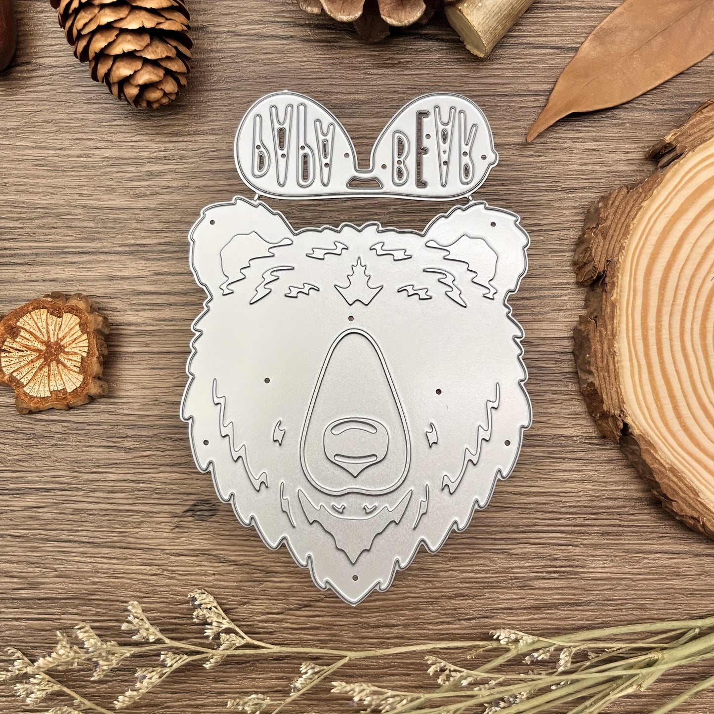 1pc Creative Cool PAPA Bear Glasses Happy Father'S Day Papá Papa Dad Die Cuts Metal Dad Embossing Cutting Dies for DIY ScrapbookingCard Making, and Paper Crafting, Perfect Gift for Moms and Dads, Father'S Day Gift Decorations,Crafting Tools | Decorative C