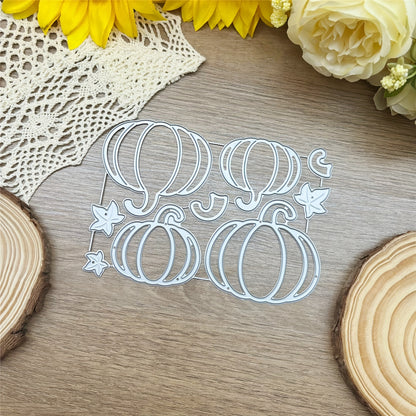 Autumn Thanksgiving 1pc Creative Fall Harvest Pumpkins Metal Cutting Dies, Cut Dies for Card Making, Scrapbooking Paper Decoration, Journal Card Greeting Card Wedding Craft Decor Stencils DIY Scrapbooking Cards Decorative Embossing Paper Dies
