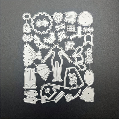 1pc Creative Fun Cute Various Animal Head Human Body Metal Cutting Dies, Cut Dies for Card Making for Scrapbooking Paper Decoration Journal Card Greeting card Wedding Craft Decor Stencils DIY Scrapbooking Cards Decorative Embossing Paper Dies