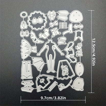 1pc Creative Fun Cute Various Animal Head Human Body Metal Cutting Dies, Cut Dies for Card Making for Scrapbooking Paper Decoration Journal Card Greeting card Wedding Craft Decor Stencils DIY Scrapbooking Cards Decorative Embossing Paper Dies
