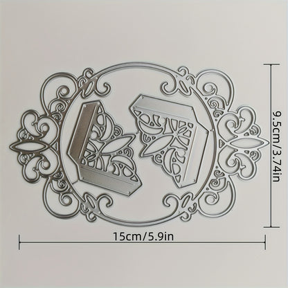 Spring/Summer Wedding Season 1pc Round Lace Edge Wave Flower Metal Cutting Dies for DIY Scrapbooking, Wedding Decoration and Embossing Paper Craft