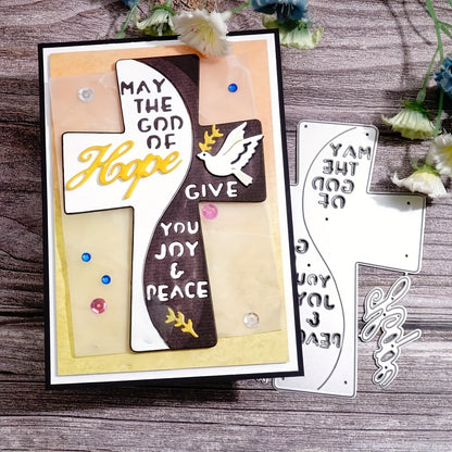 1pc Create Religion Peace Pigeon Hope Metal Die Cut Cross Frame Dies Stencils Embossing Template for DIY Scrapbooking,Creativity Greeting Card Cutting Dies for DIY Scrapbooking Metal Cut Dies Artist Greeting Gards, Die Cuts for Card Making Embossing Photo