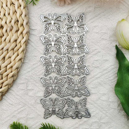 1pc Elegant Metal Butterfly Die-Cut Stencil for Scrapbooking & Card Making - Assorted Floral & Geometric Designs, Perfect for DIY Crafts, Albums, and Cards, Durable Metallic Finish, Intricate Butterfly Designs, Butterfly Decor