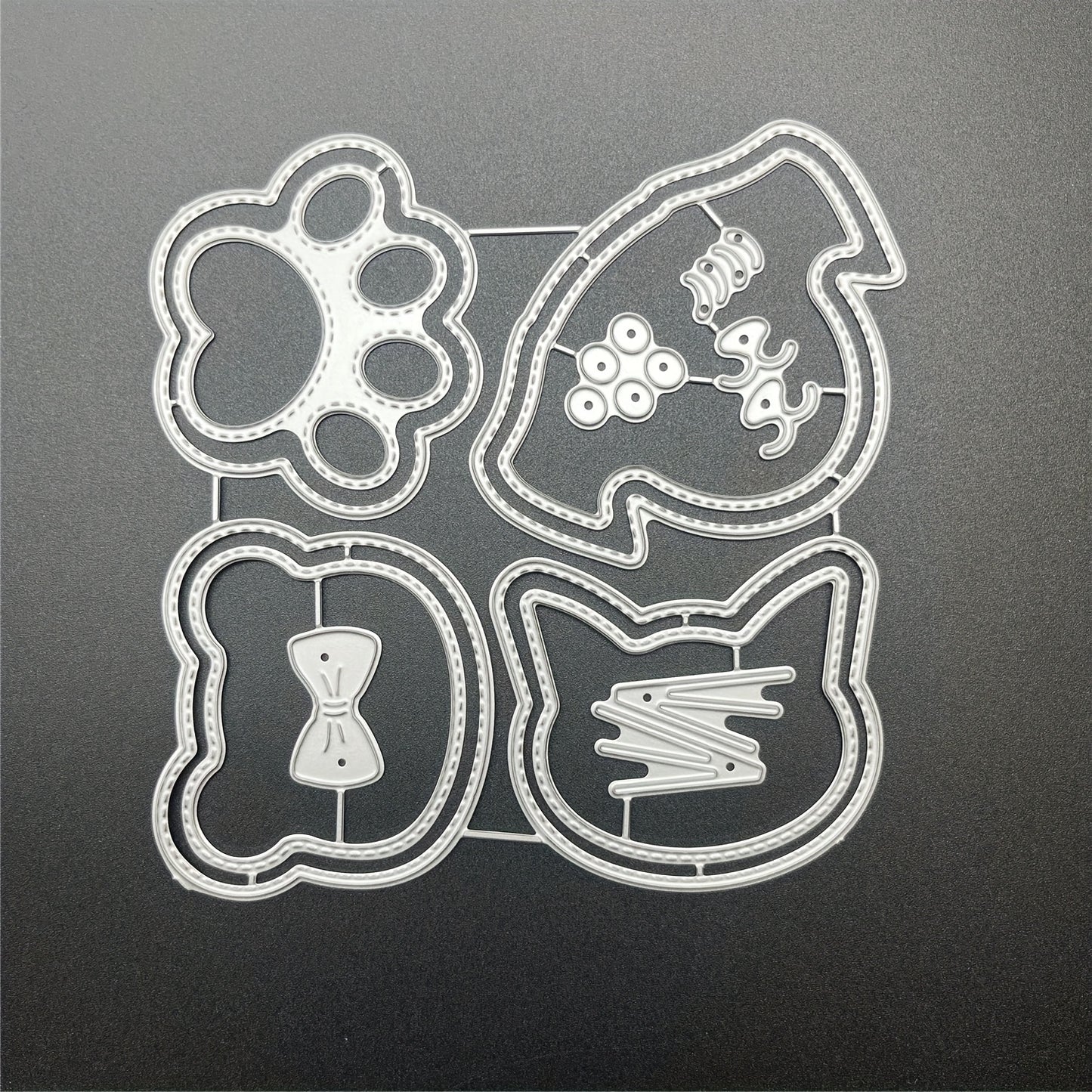 1pc Creative Fun Cute Animals Dog Cat Metal Cutting Dies, Cut Dies for Card Making for Scrapbooking Paper Decoration Journal Card Greeting card Wedding Craft Decor Stencils DIY Scrapbooking Cards Decorative Embossing Paper Dies